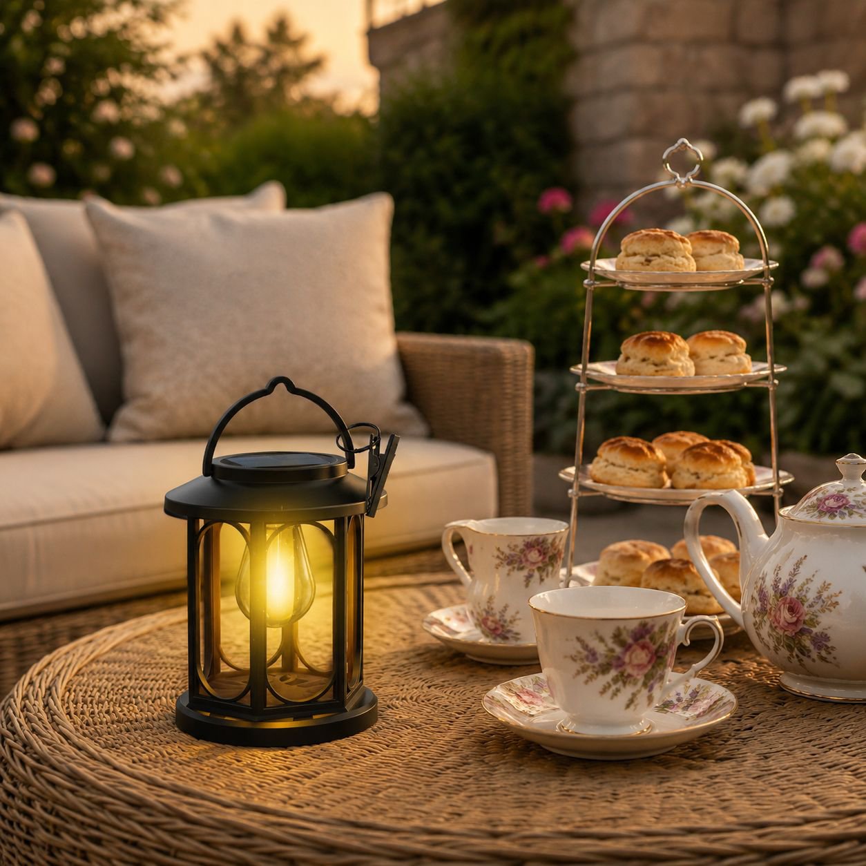 Durable waterproof solar garden lamp for outdoor use
