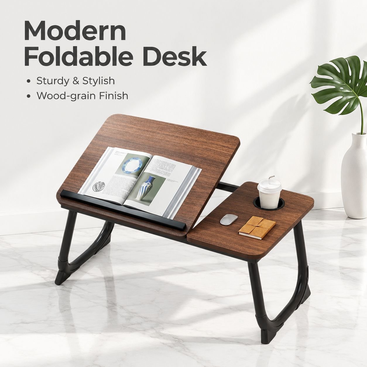 Foldable Adjustable 5-Level Bed Desk