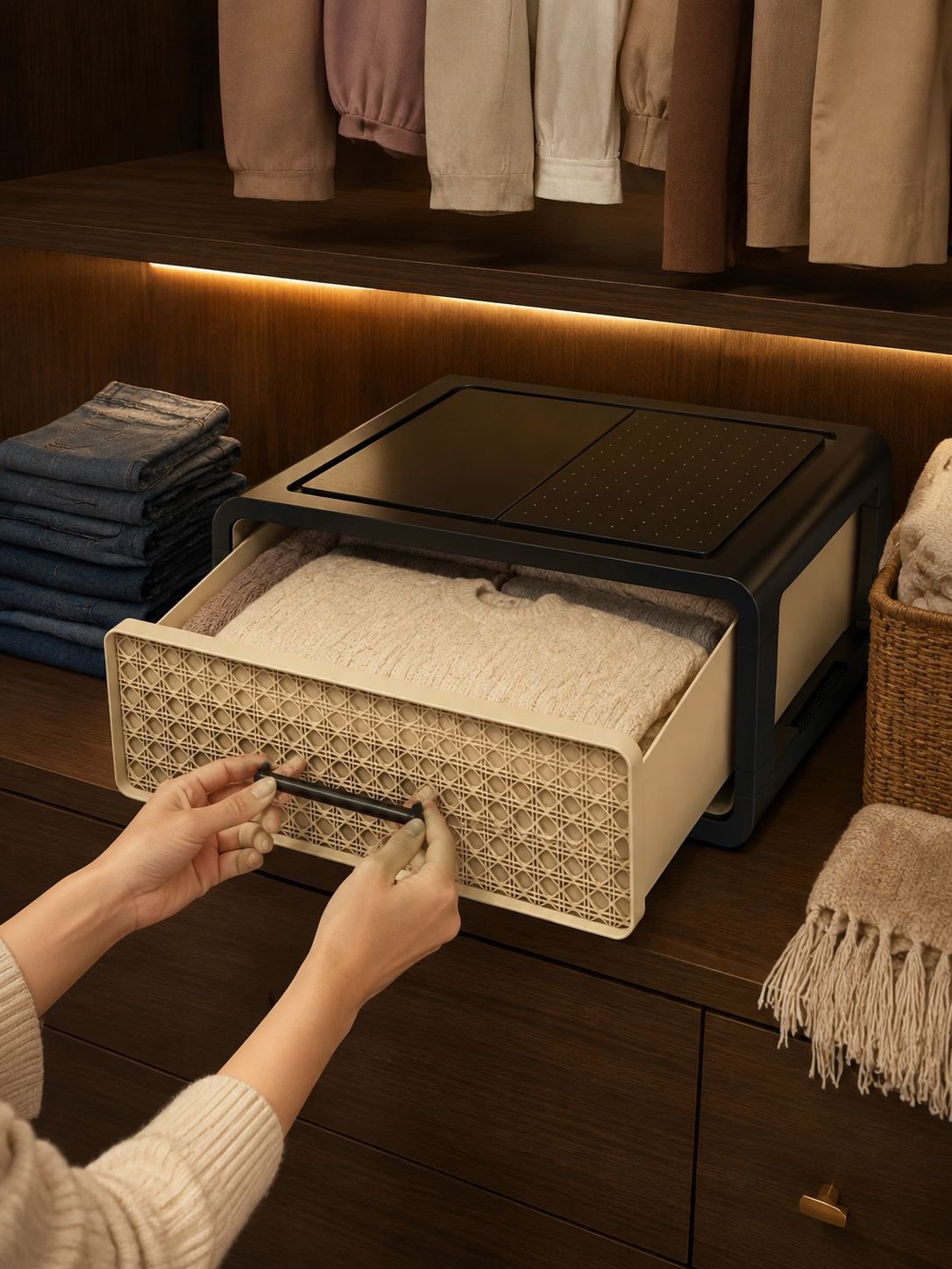 Organizador práctico para mantener ropa interior ordenada