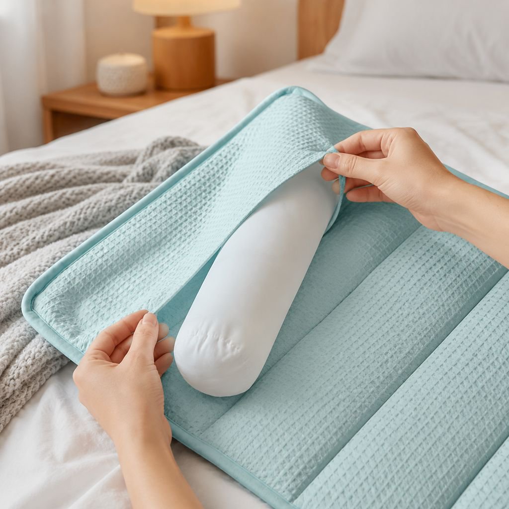 Breathable pure cotton neck support pillow