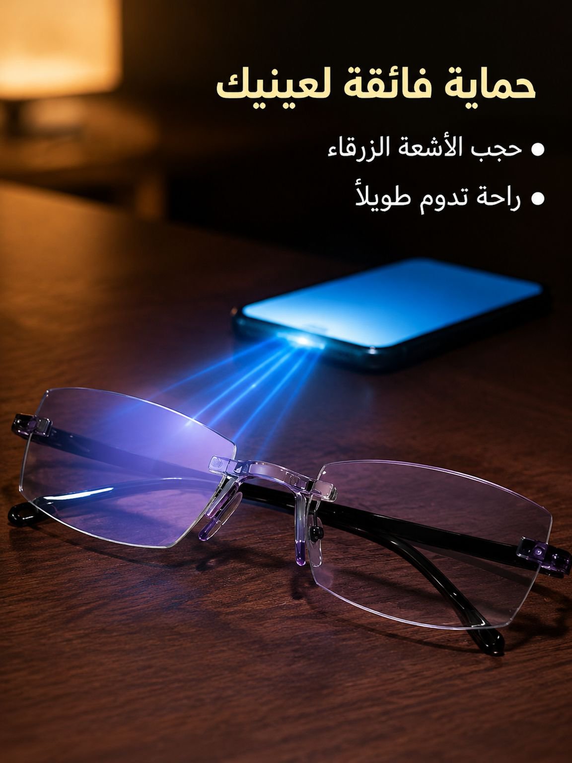 نظارة قراءة راقية مع عدسة ذكية التركيز بحواف مبروشة كالألماس