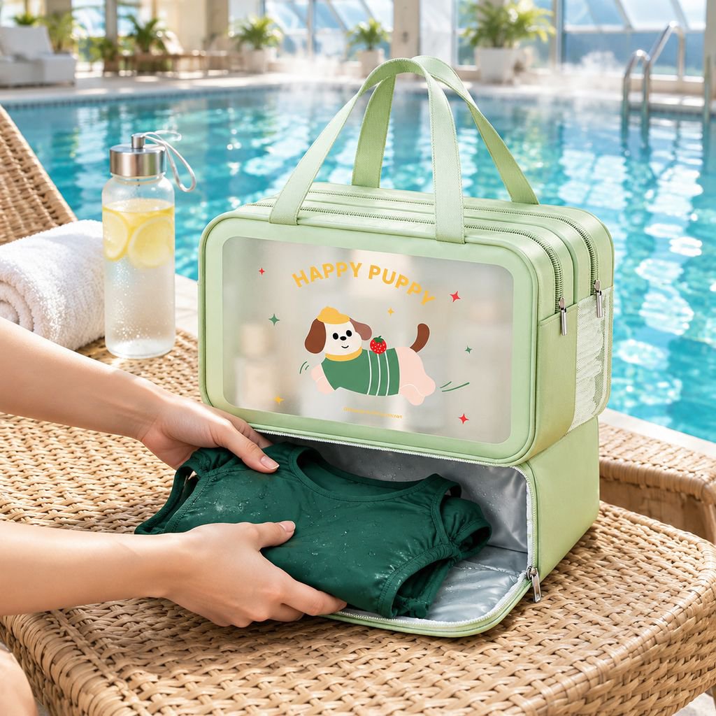 旅行用品を整理できる防水トラベルポーチ