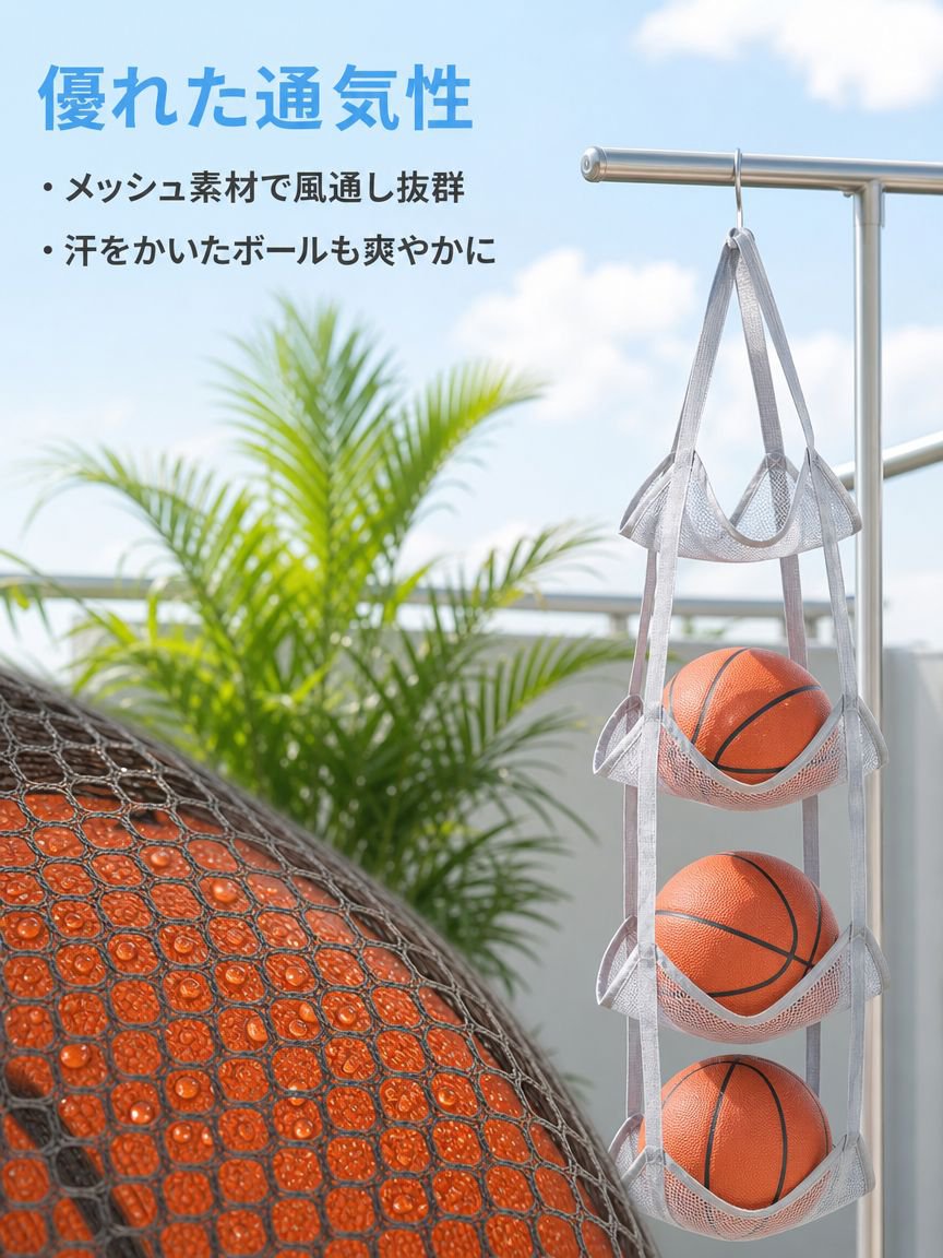 ボール収納用吊り下げバッグ