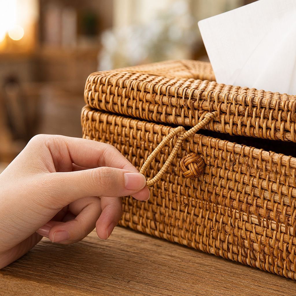Elegant tissue holder for modern home decor