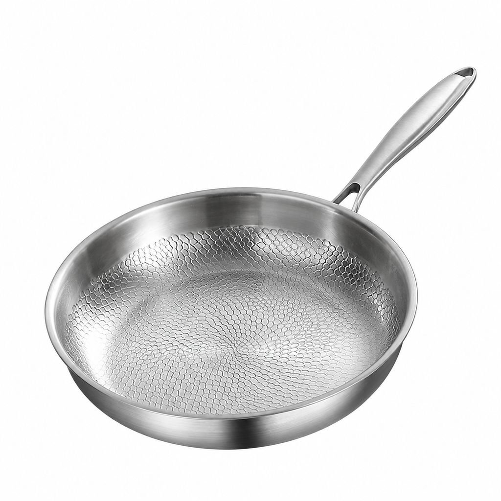 Uncoated Non-stick Frying Pan