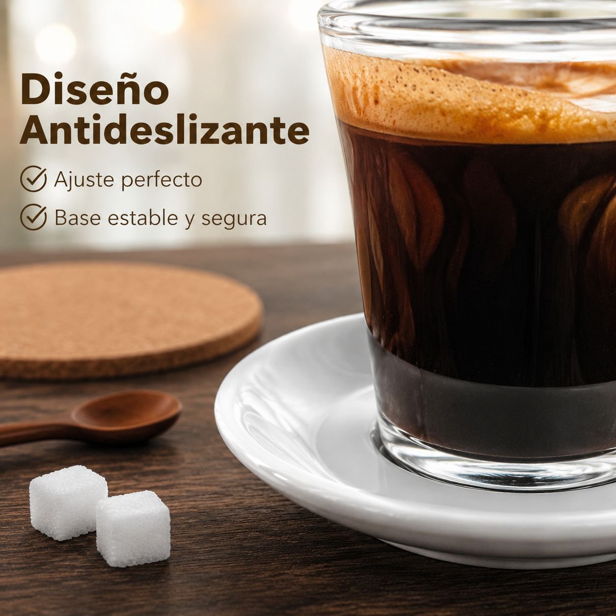 Taza de vidrio retro sencilla