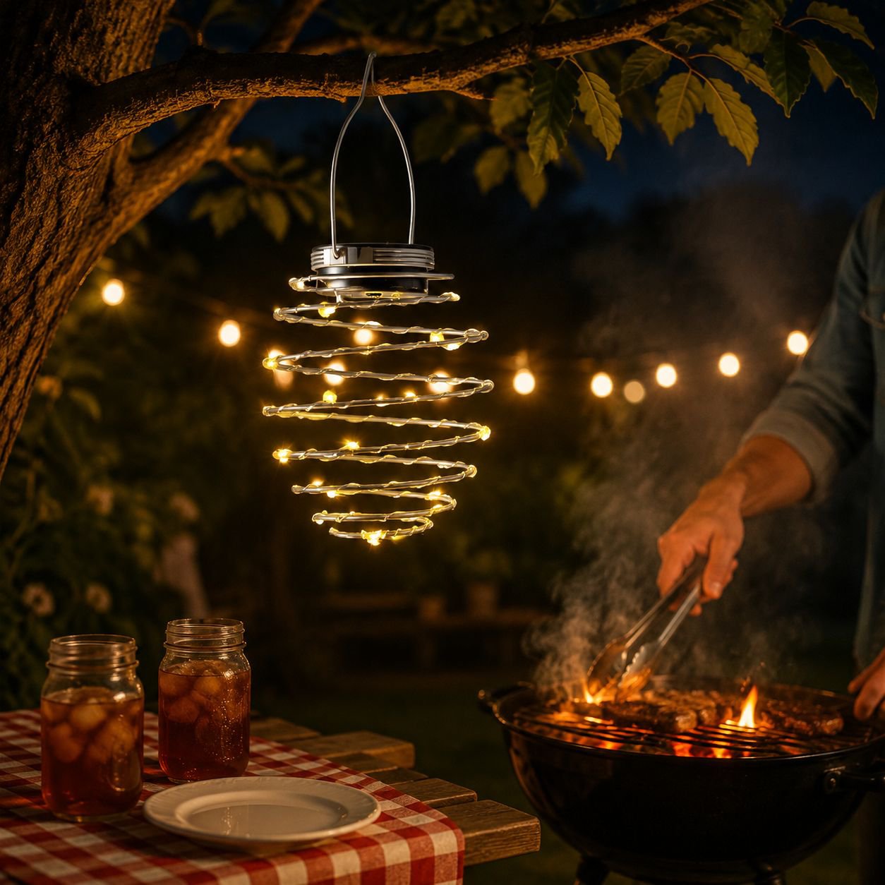 Solar LED Pineapple Shape Garden Lantern Outdoor Decoration Light