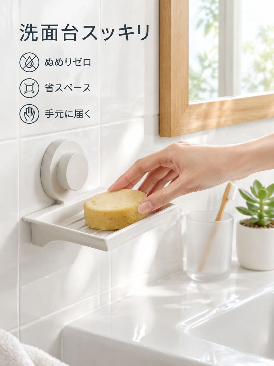 吸盤付きソープディッシュ