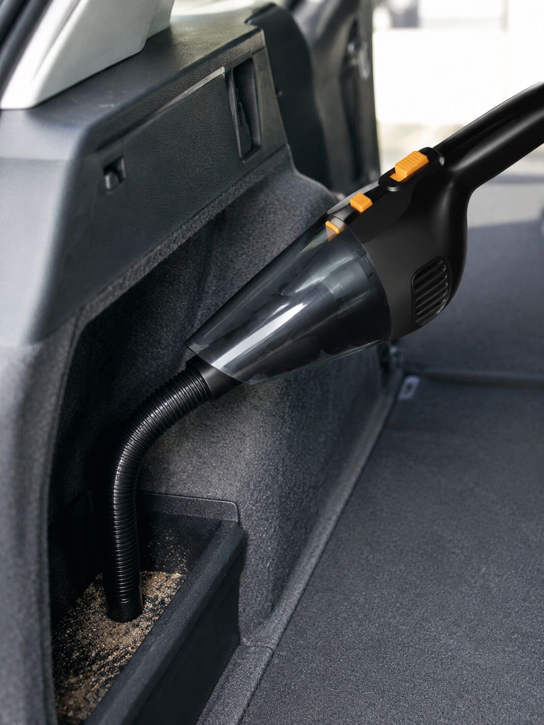 簡単操作のコードレス車用掃除機