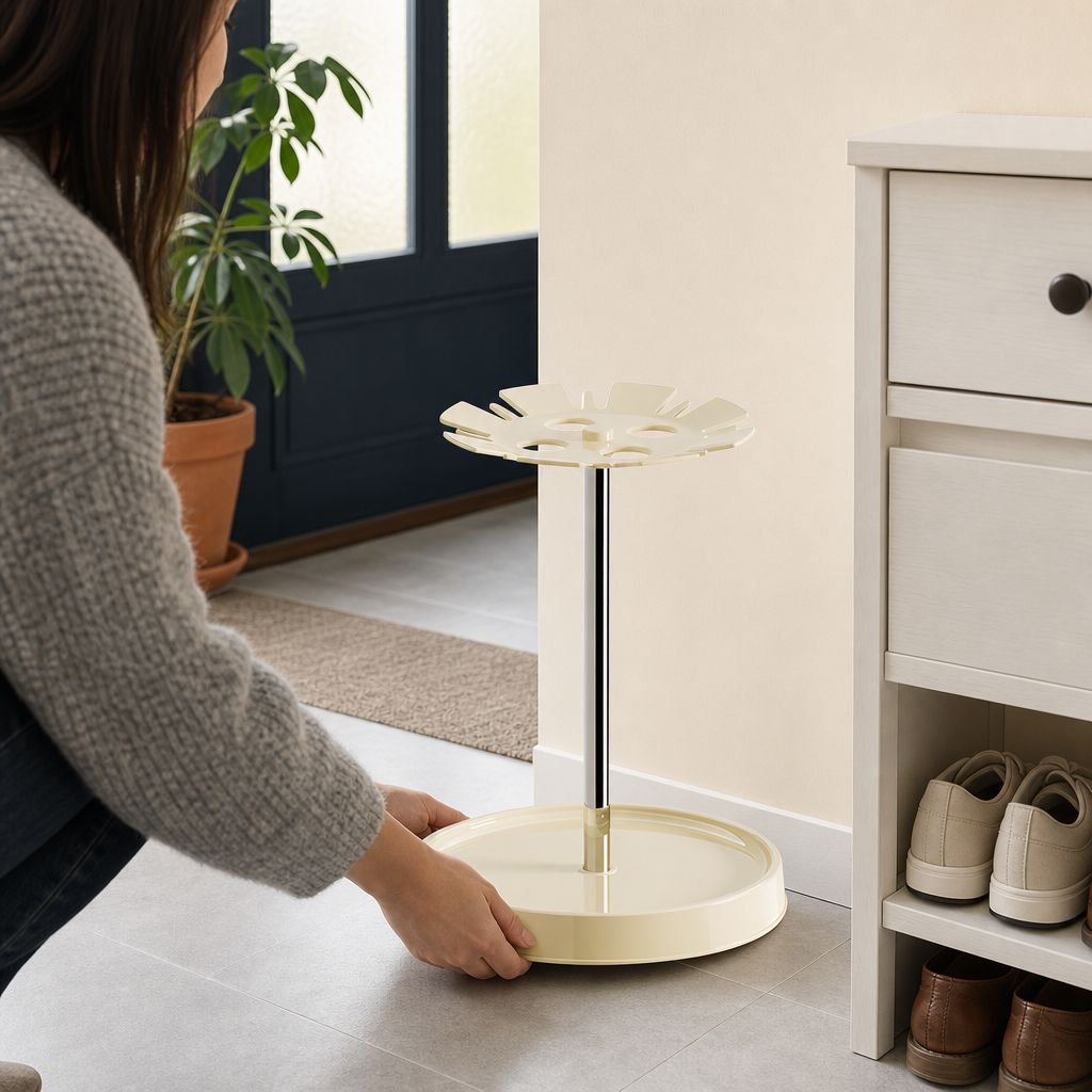 Easy-access umbrella rack for guests