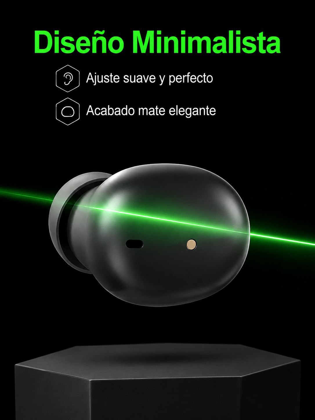 Auriculares Bluetooth de conducción ósea en color negro
