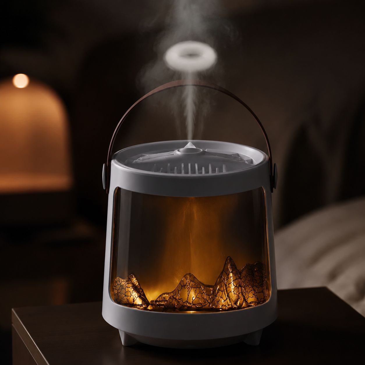 Colorful Flame Aroma Diffuser for Home Use, Aurora Air Jellyfish Aroma Diffuser, Quiet Bedroom Humid