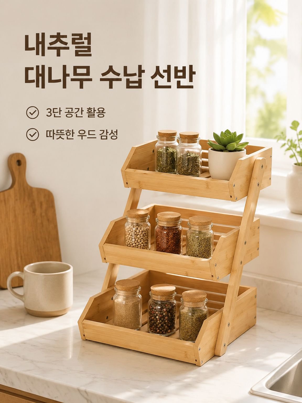 3층 접을 수 있는 저장 브래킷