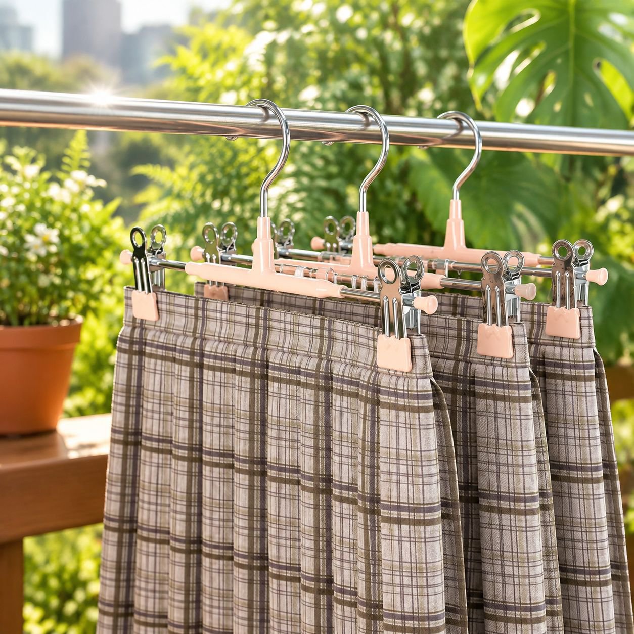 Perchero para pantalones con diseño ahorra espacio