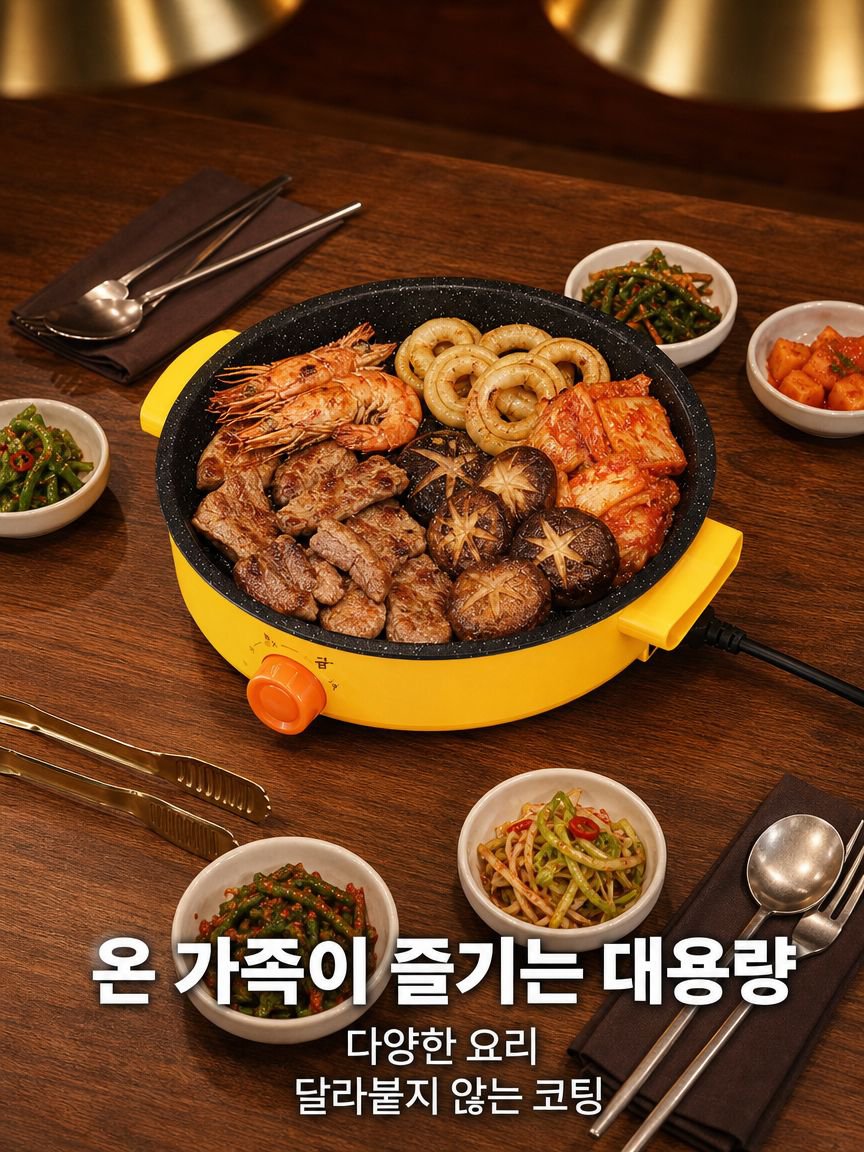 스마트 온도조절 전기 그릴