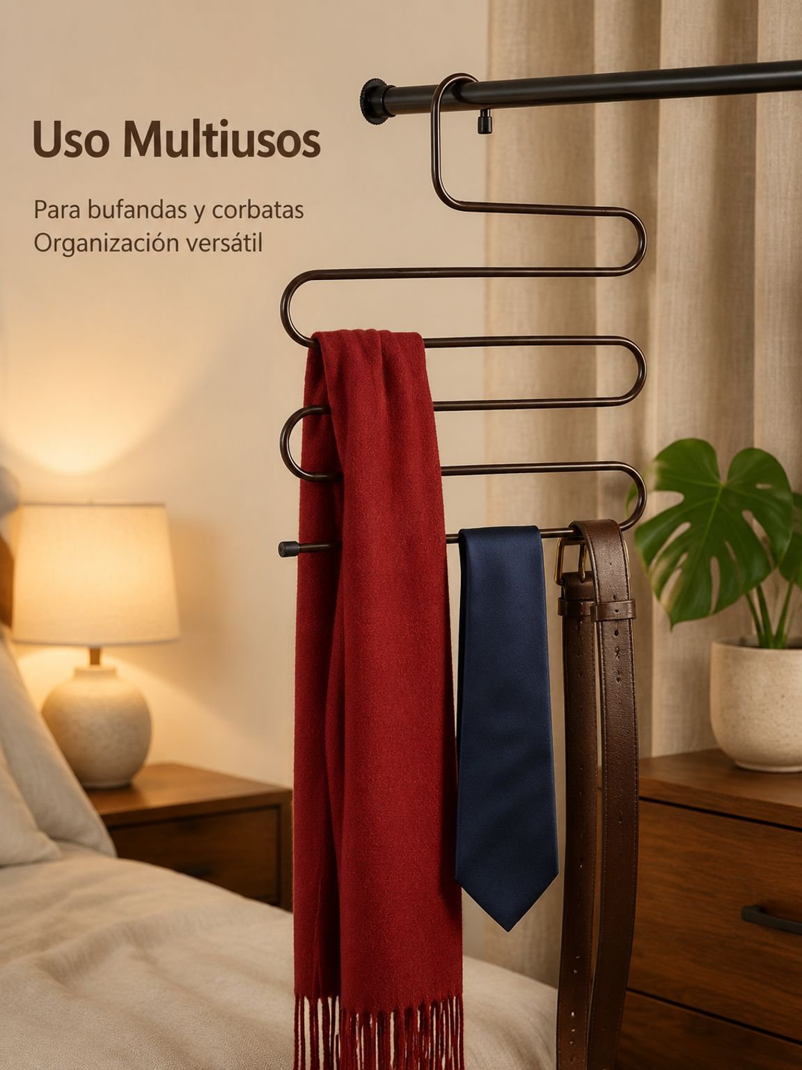 Perchero para pantalones en forma de S de acero inoxidable multifuncional
