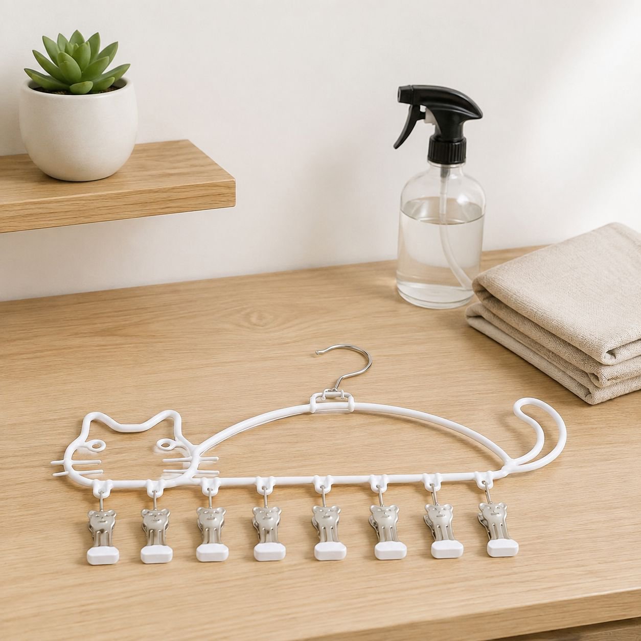 JMY - Cat-shaped Sock Clip Clothes Rack