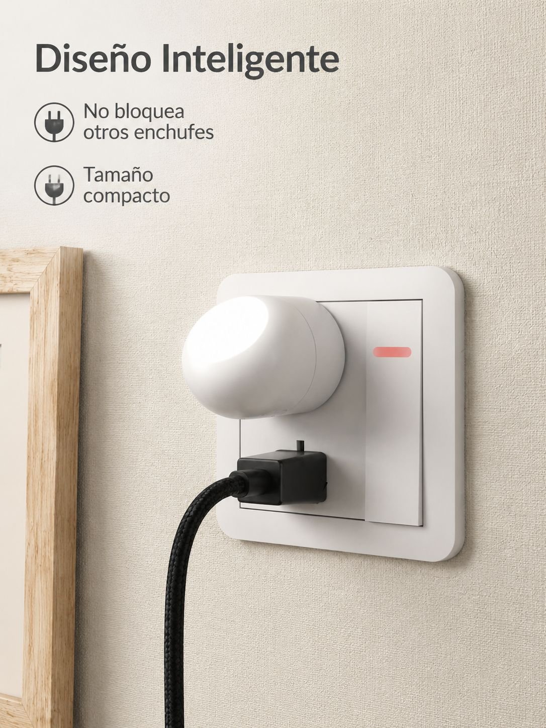 Luz nocturna suave enchufable de bajo consumo