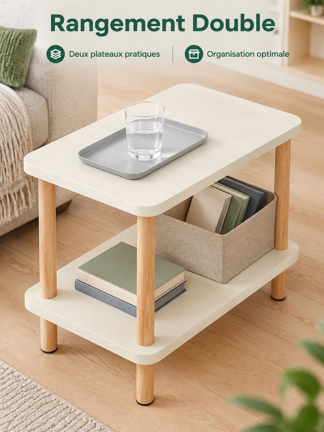 Petite table d'appoint design pour salon et chambre