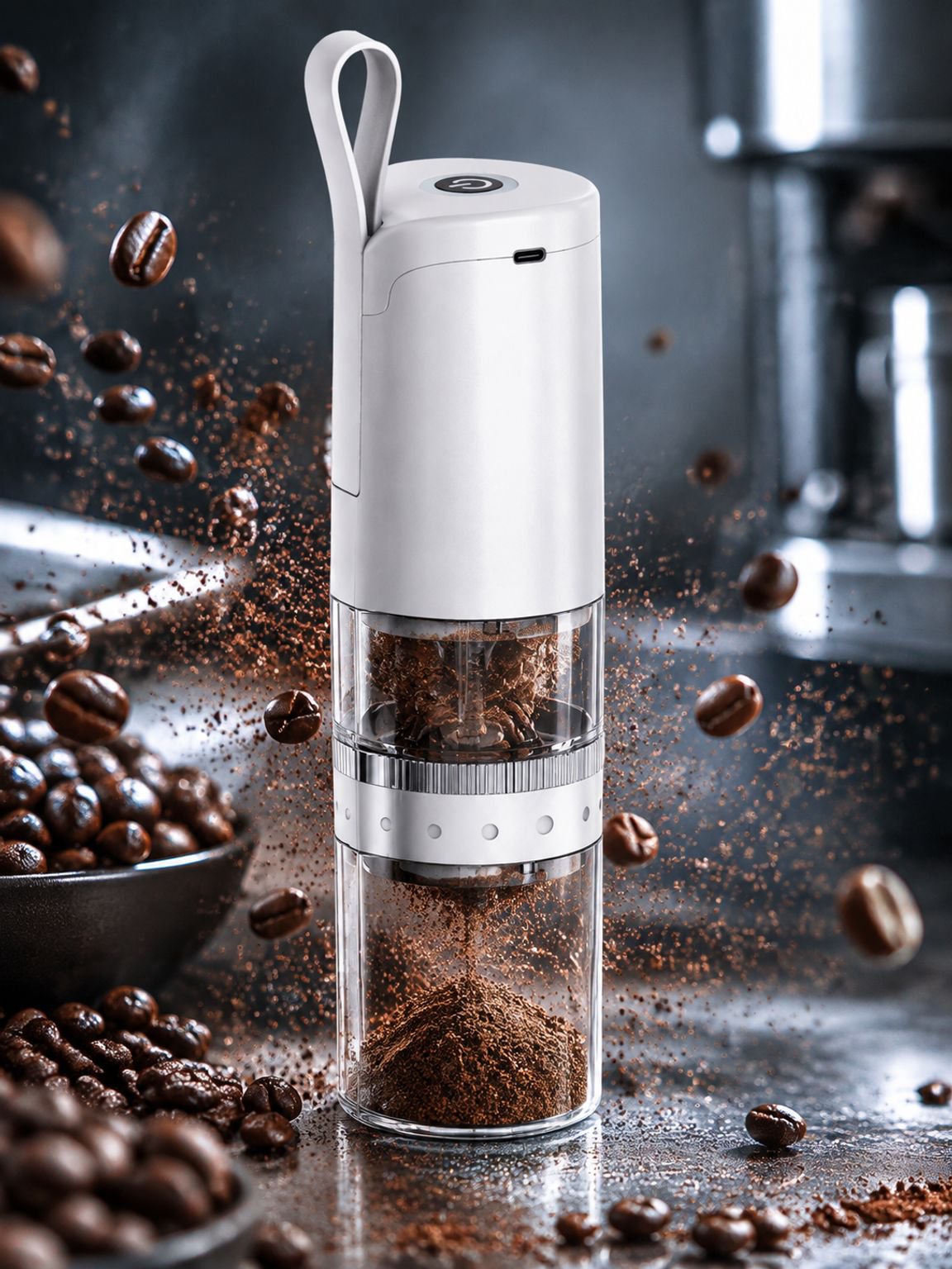 Tragbare Kaffeemühle Automatische Mini-Mühle für Haus und Büro