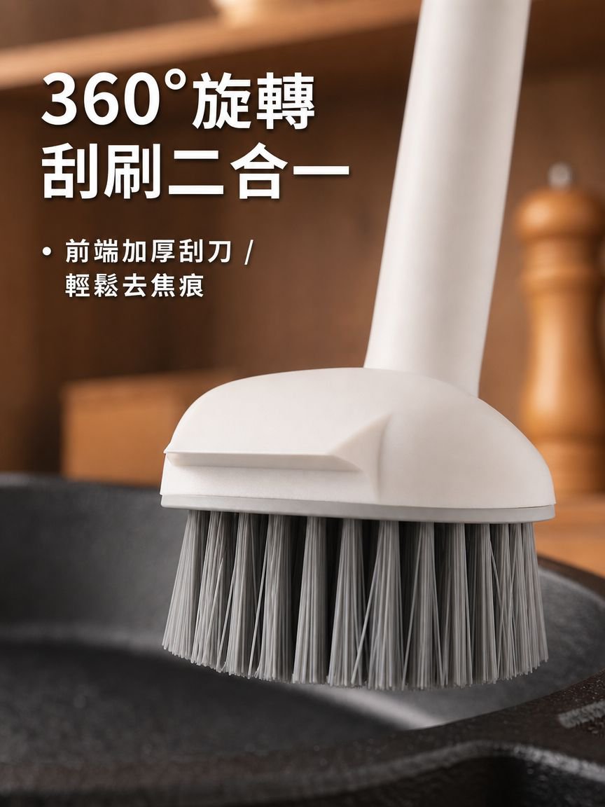 二合一旋轉鍋刷