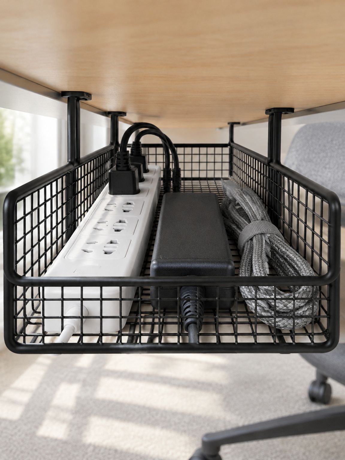 Under-desk cable organizer