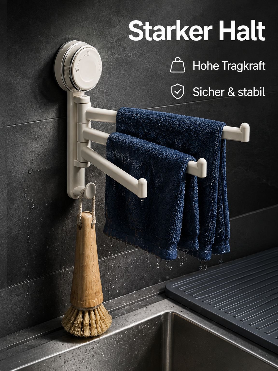 Rotierbares Küchen-Abtropfregal