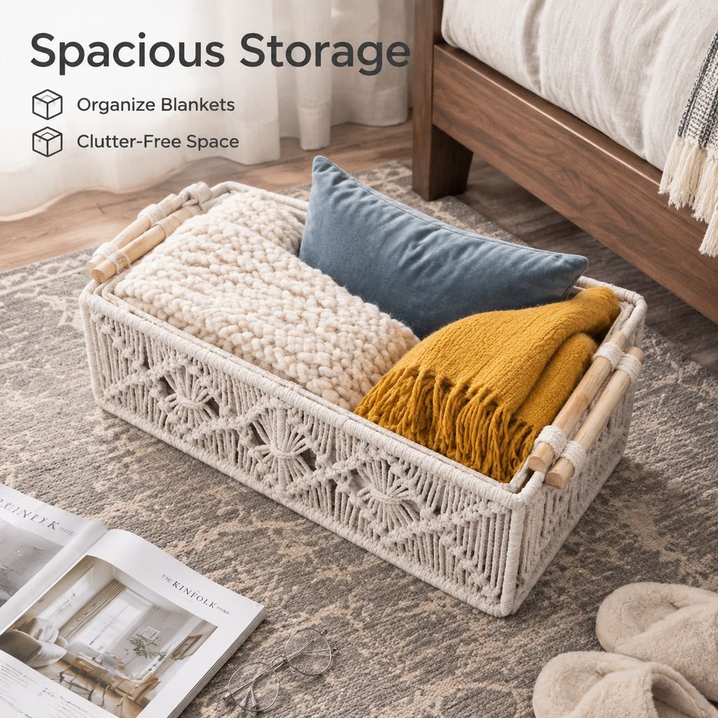 Desktop Cotton Rope Woven Storage Box
