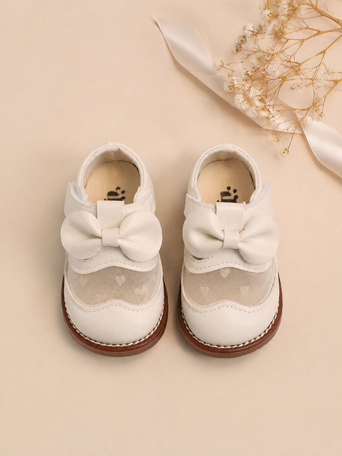 Zapatos de suela blanda y transpirables para bebé estilo princesa