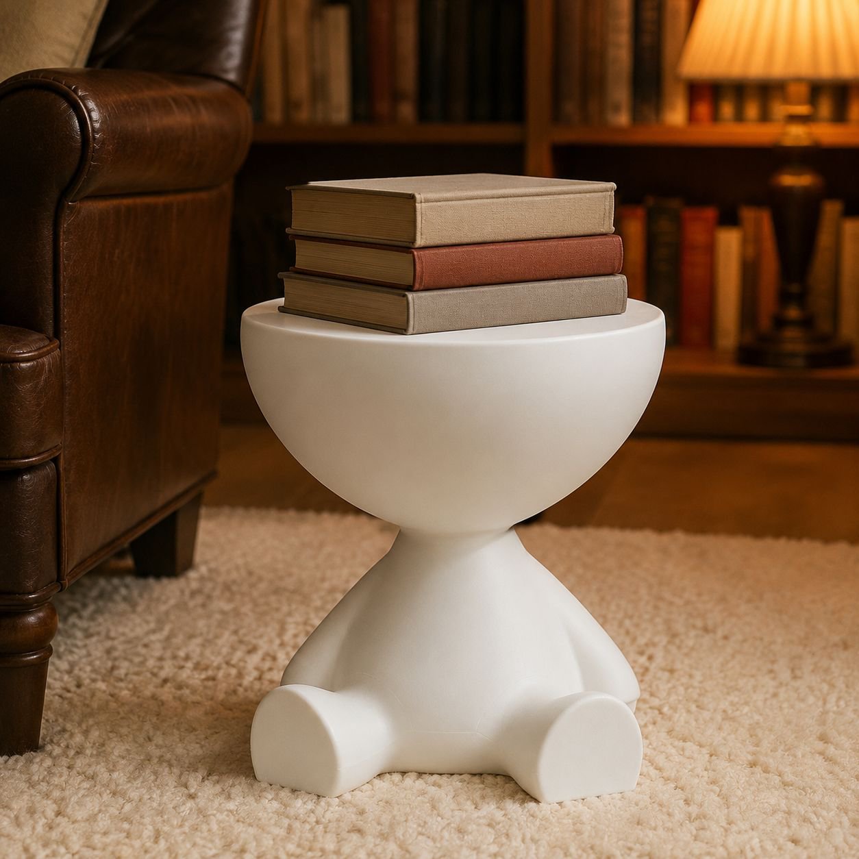 Stylish wooden bedside table