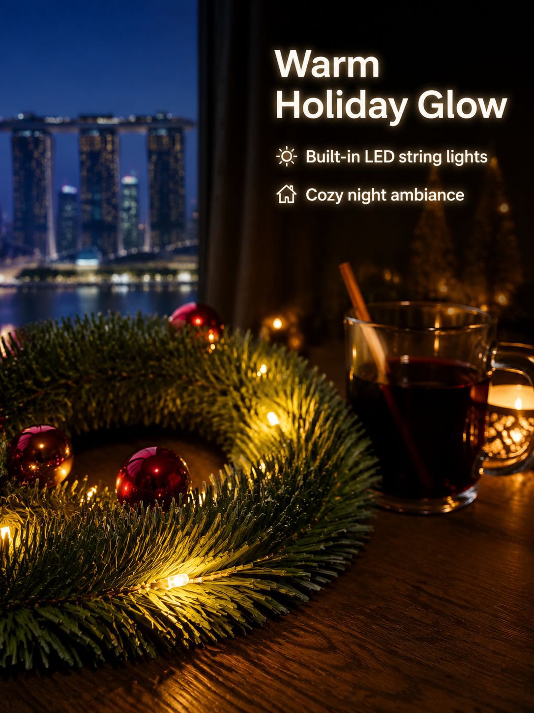 Christmas rattan decorations