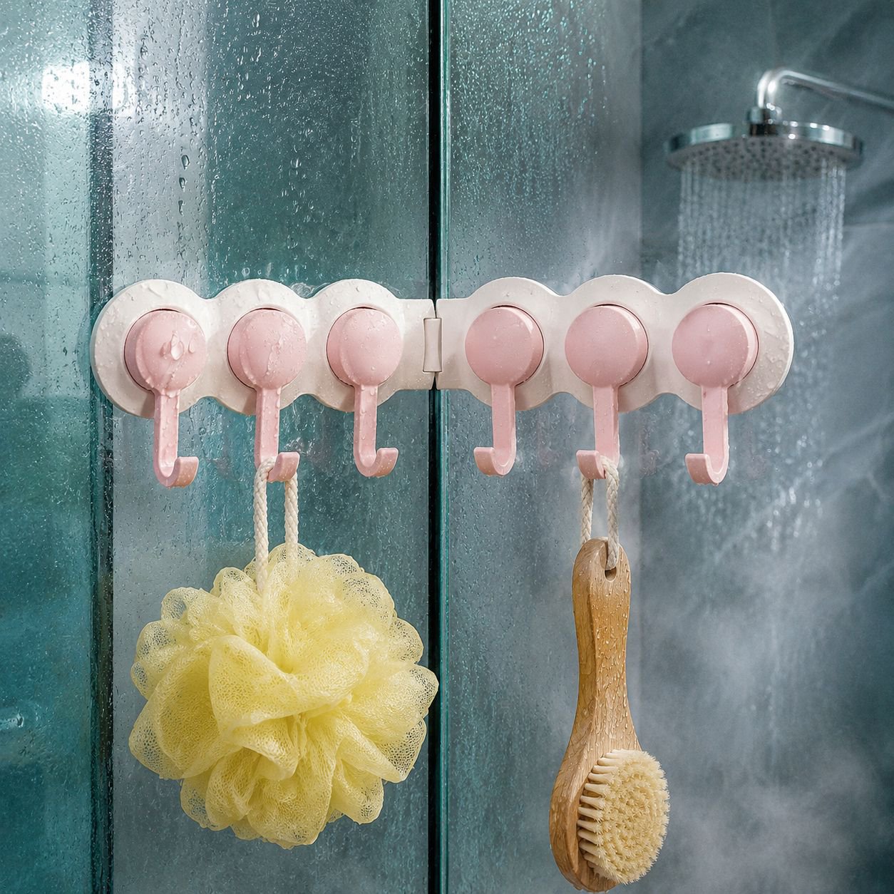 Easy-to-install corner hook rack for home organization
