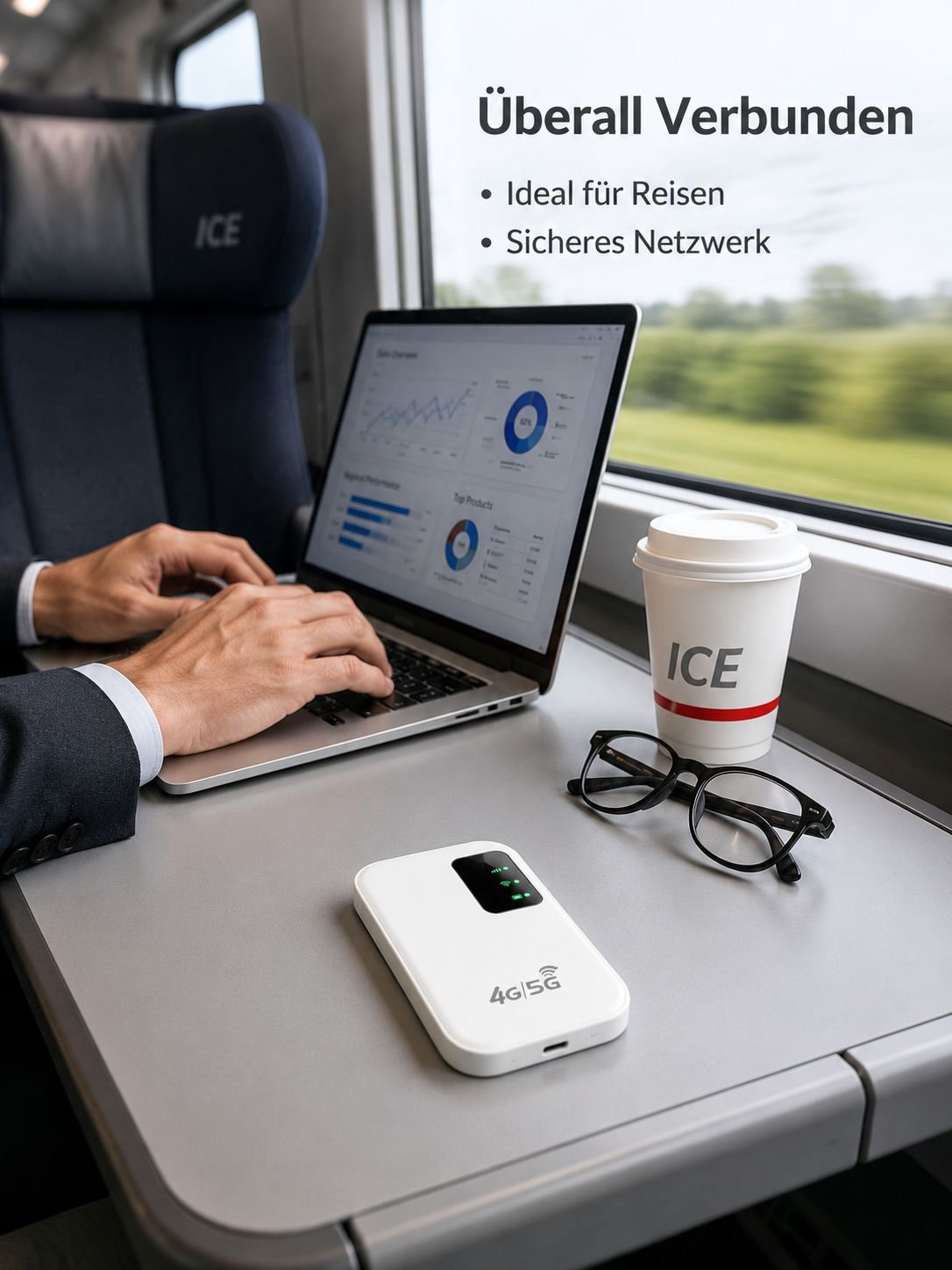 Intelligenter tragbarer WLAN-Hotspot, kostenloses Highspeed-Internet genießen