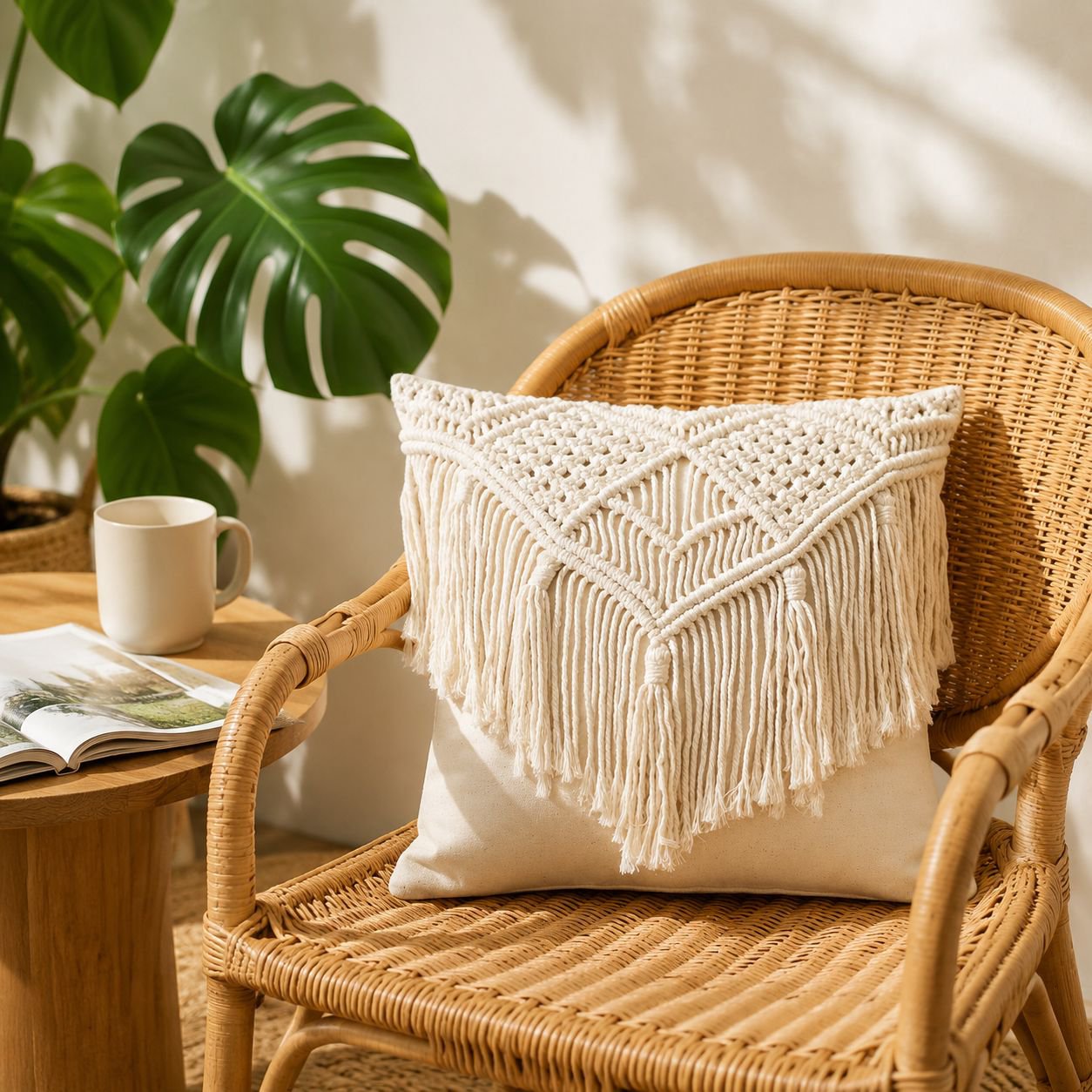 Woven Cotton Rope Pillowcase
