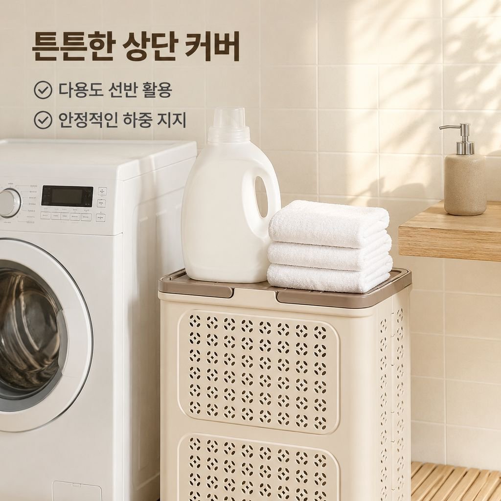 신상 대용량 바퀴 달린 빨래 바구니