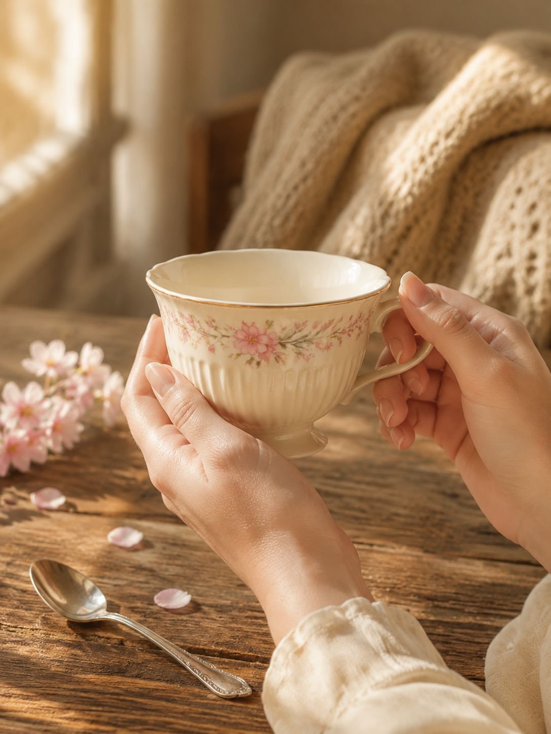 Taza de café elegante de cerámica con plato