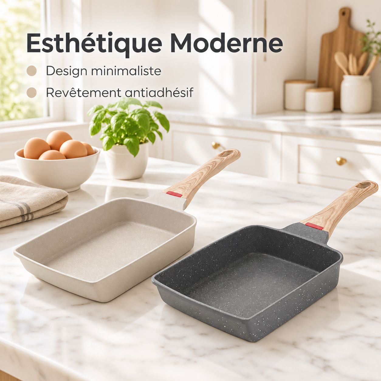 Poêle Carrée Tamagoyaki Japonaise Antiadhésive Pierre Maifan