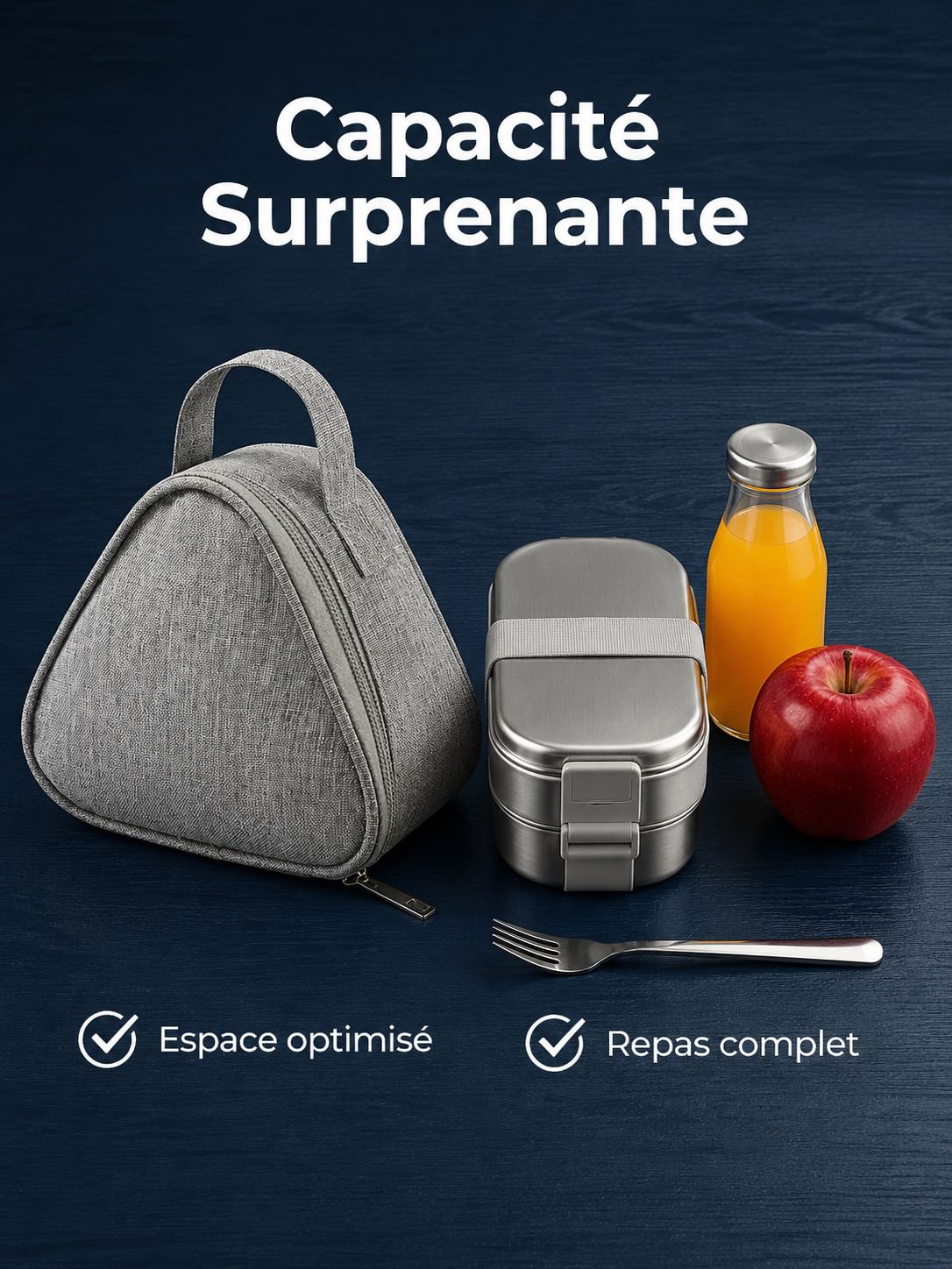 Petit sac isotherme triangulaire portable pour déjeuner