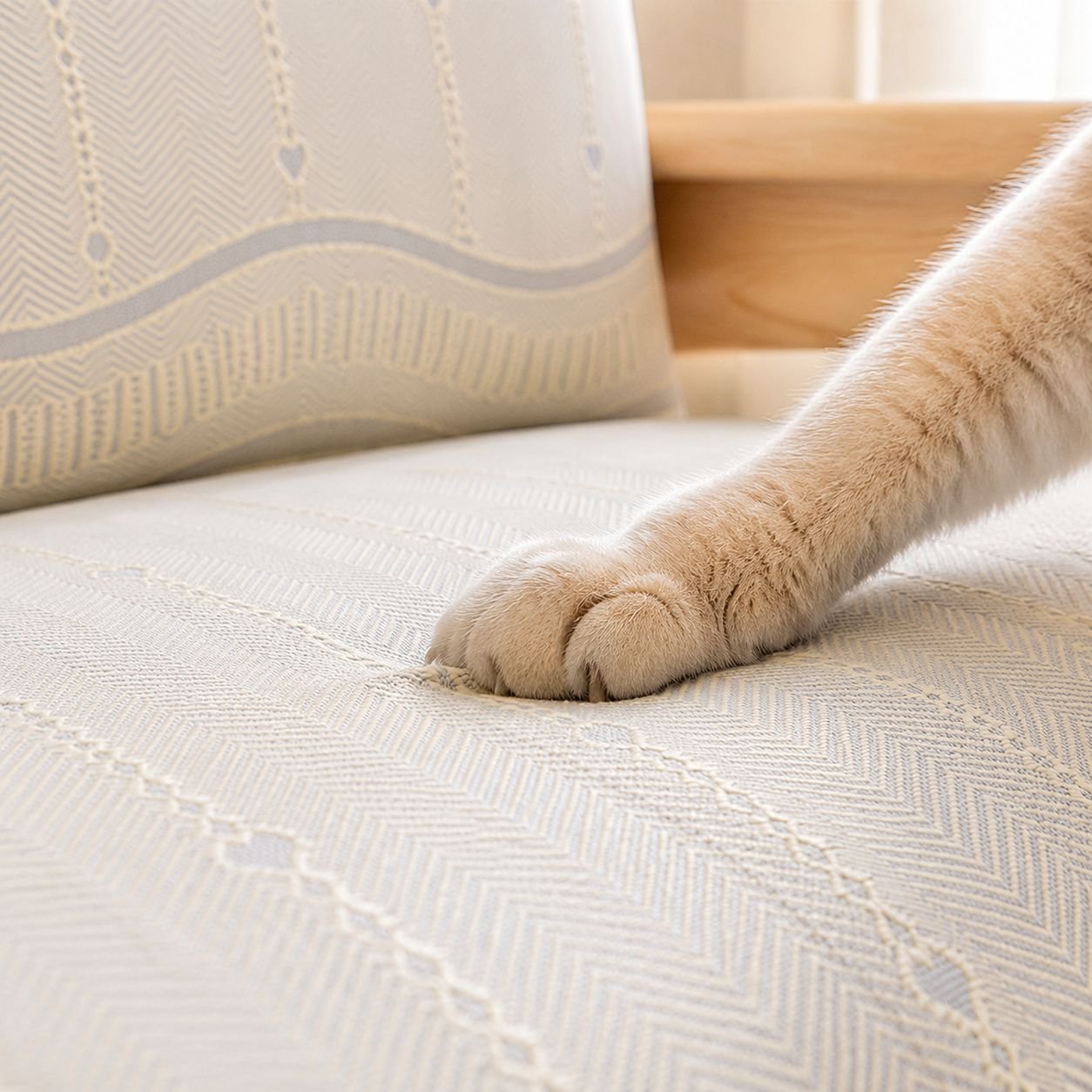 猫の爪とぎ防止氷シルクソファクッション、夏用涼しいシートカバー