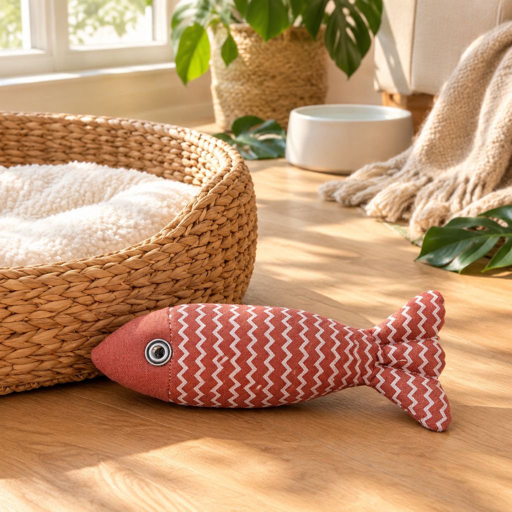 Linen Fish Cat Toy