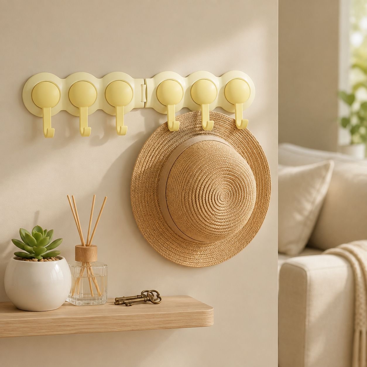 Corner Wall-mounted Hook Rack