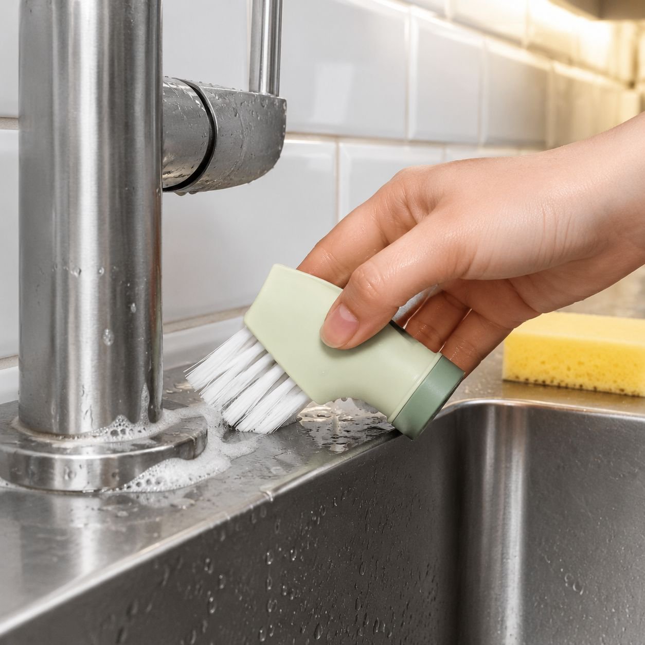 Universal Cleaning Brush for Wet and Dry Hands