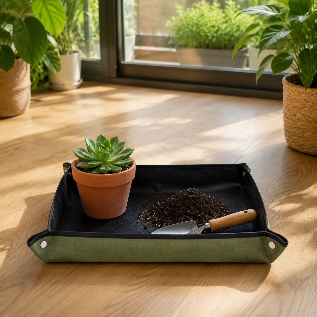 Succulent Soil Mixing Mat, Oxford Cloth Gardening Pad, Planting Soil Cover Anti-dirt Mat