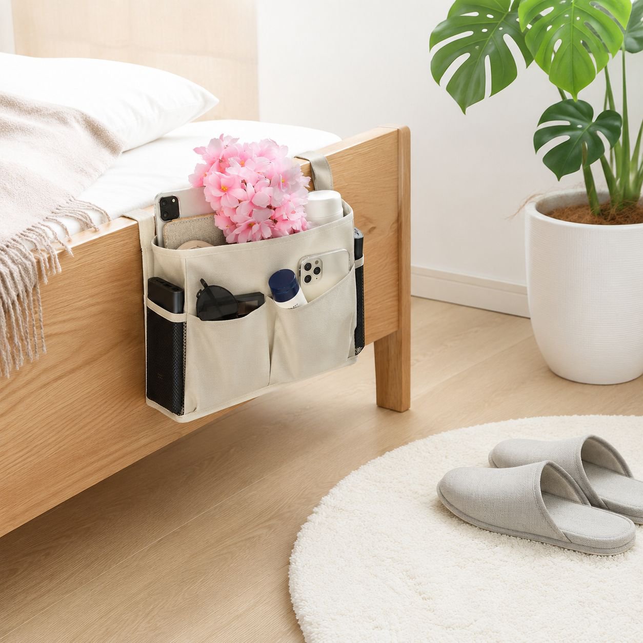 Convenient bedside organizer for seniors
