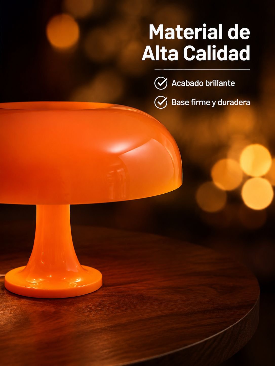Lámpara de mesa retro de hongo