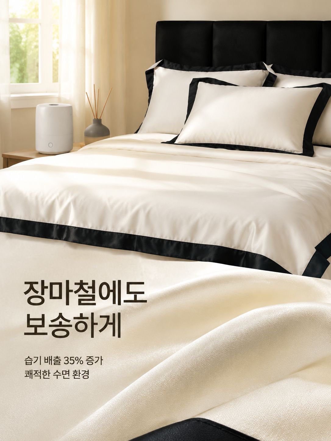 시원하고 편안한 여름용 다운 이불 3종 세트