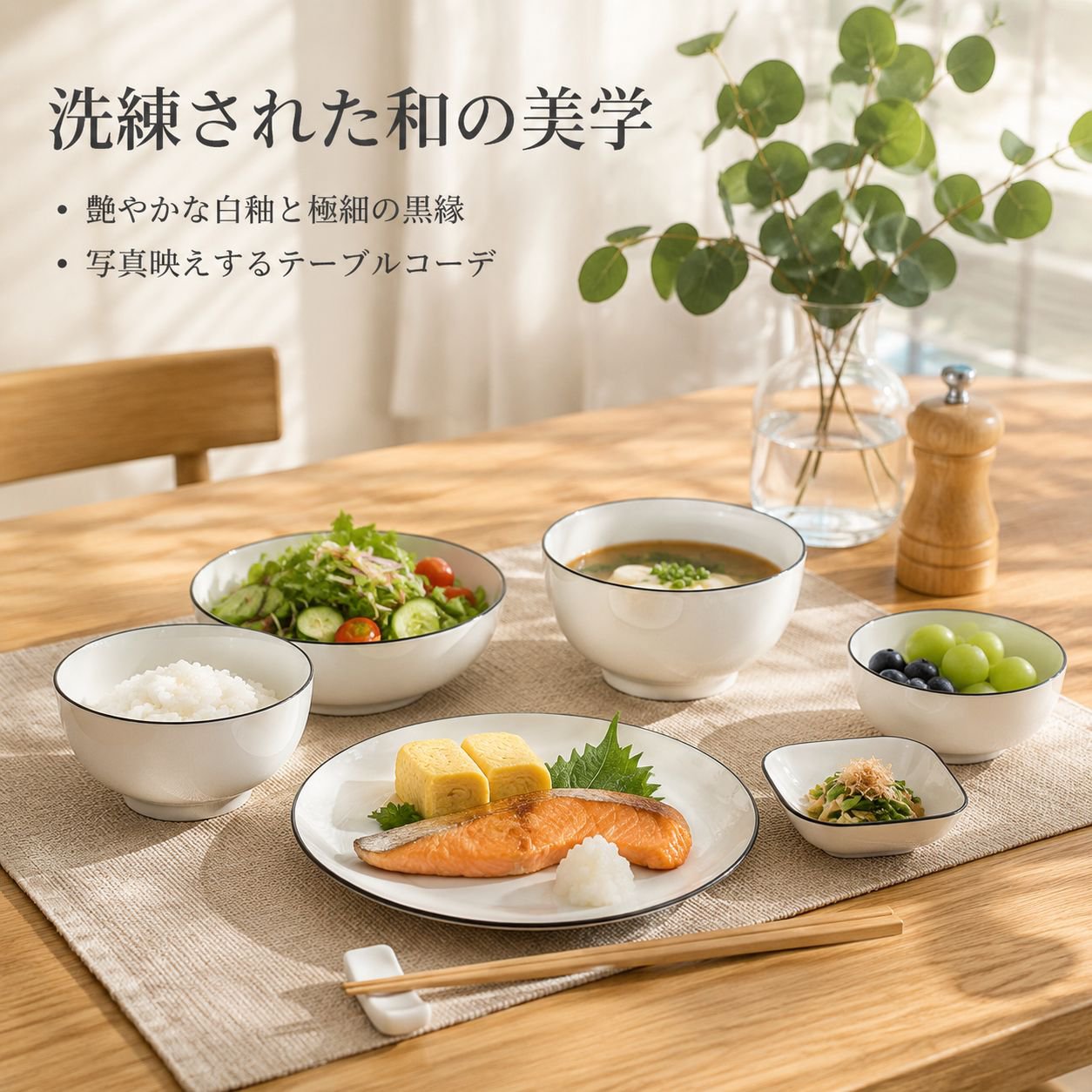 シンプルスタイル陶器食器セットギフトボックス
