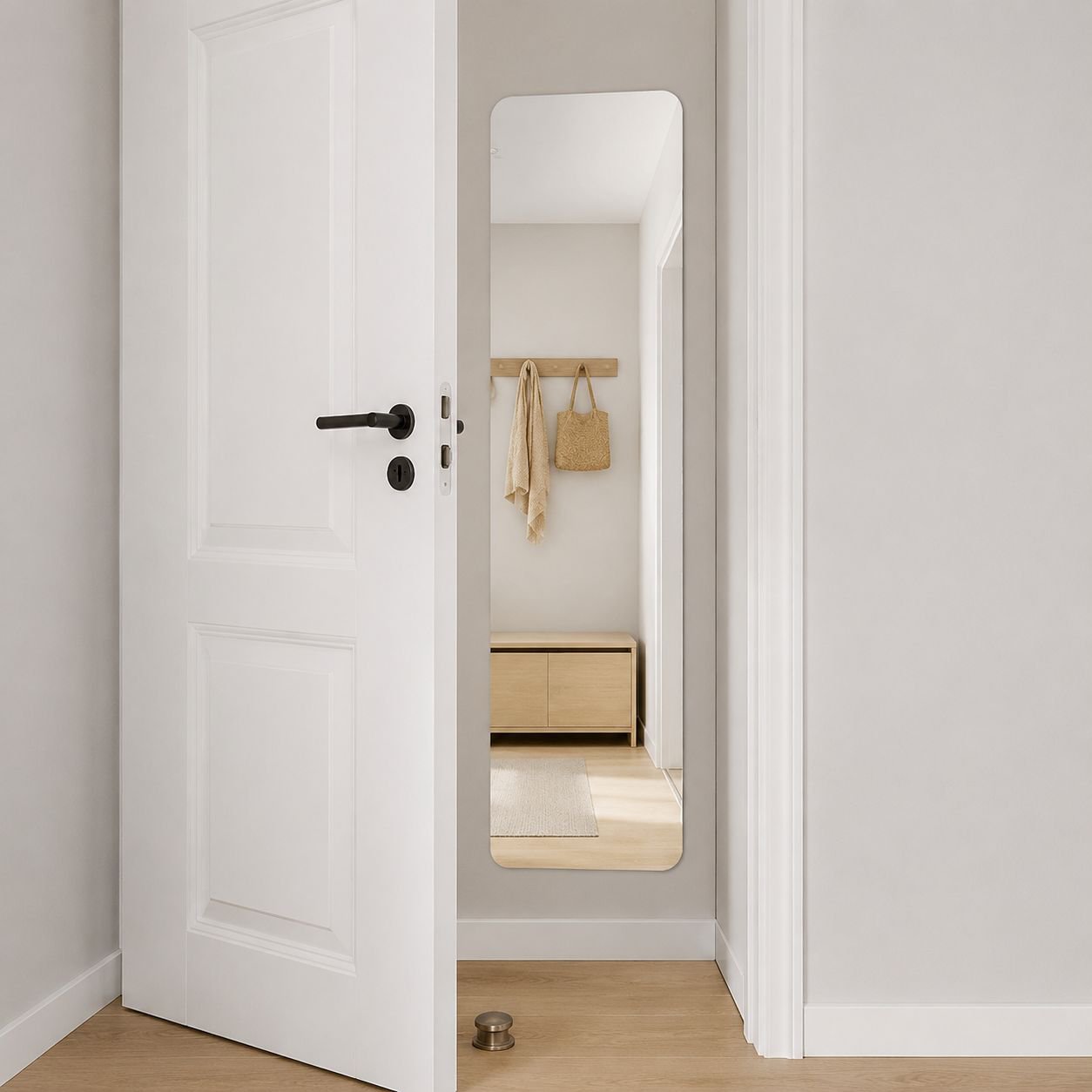 Modern minimalist self-adhesive mirror for apartments