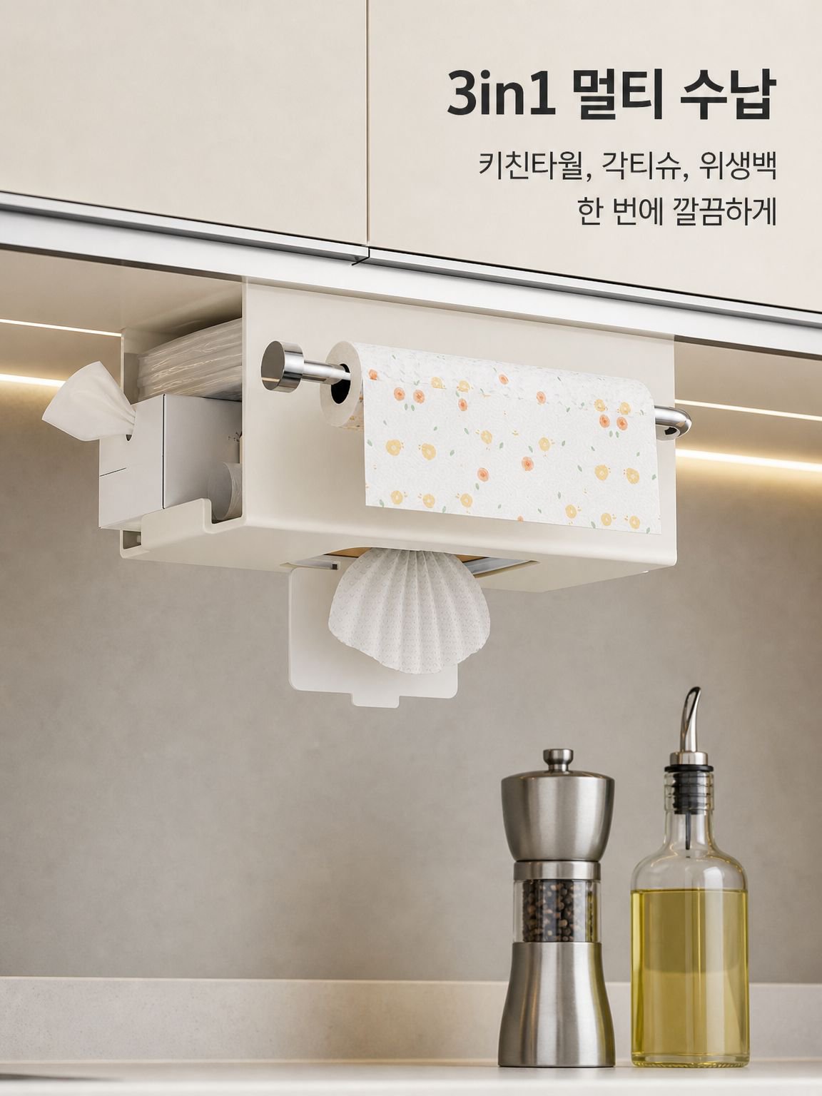 거꾸로 된 키친타월 보관함