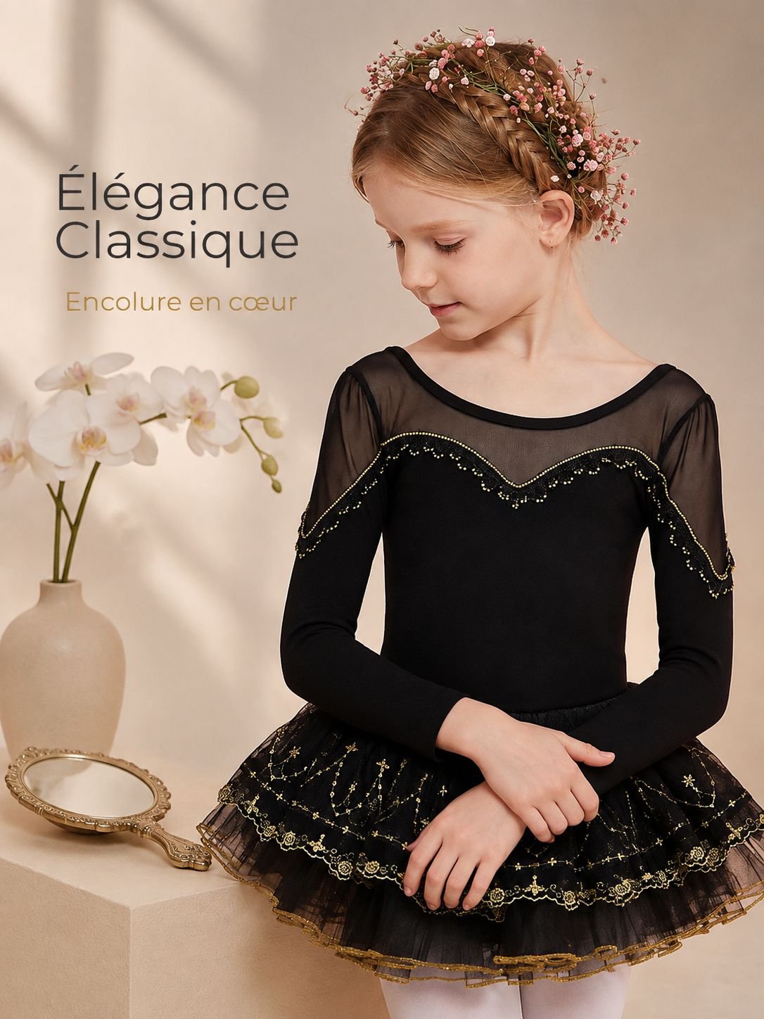 Tenue de danse classique pour petite fille passionnée de ballet